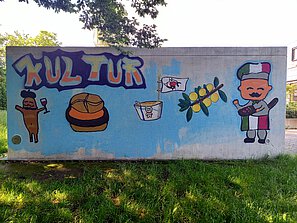 Graffitikunstprojekt an der Mittelschule Buchloe